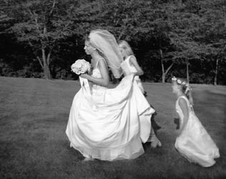 Running in the grass