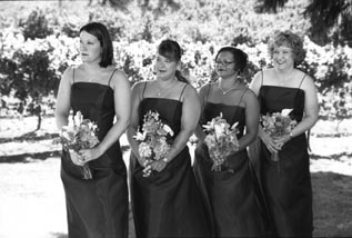 brides maids watching