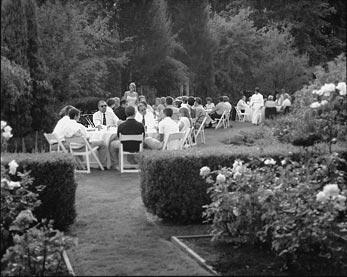 dining in the garden