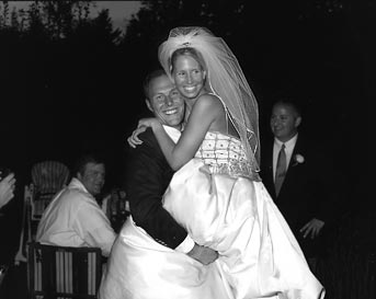 hoisting the bride
