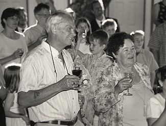 toasting couple