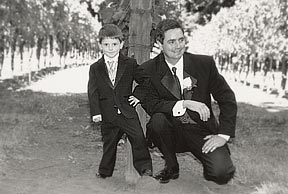 Groom and ring boy