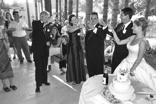 a toast to the bride and groom