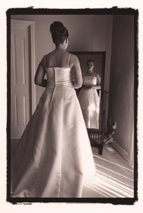 Bride in the mirror