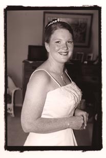 the bride getting read